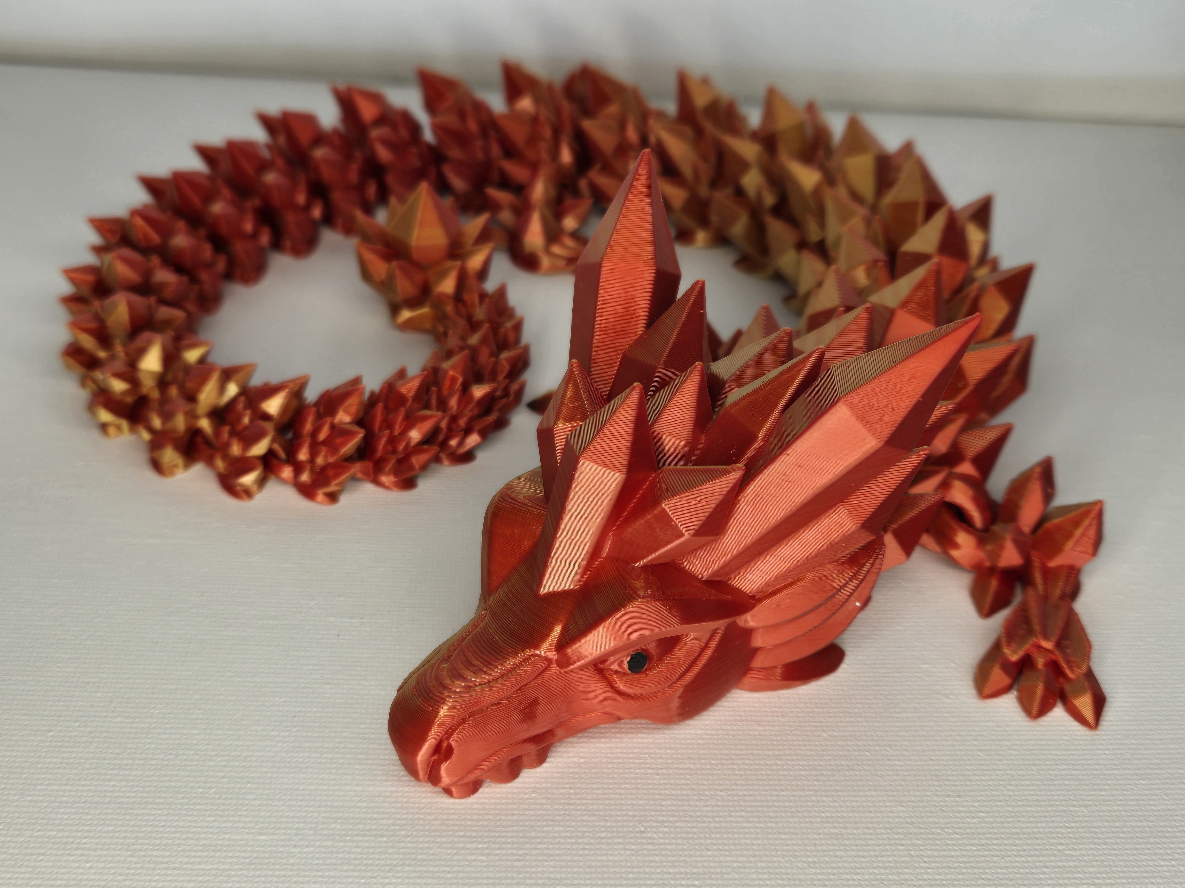 Sunburst crystal dragon in warm gradients